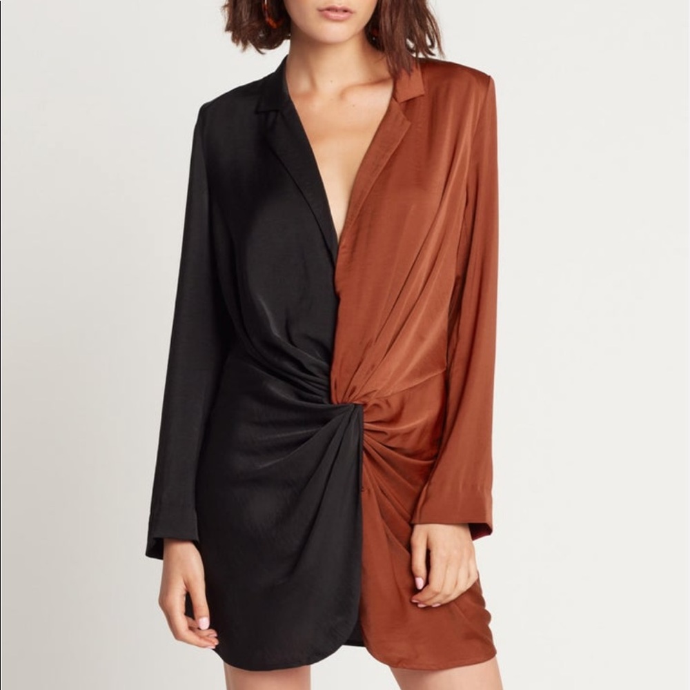 Choosy Maroon and Black mini Dress